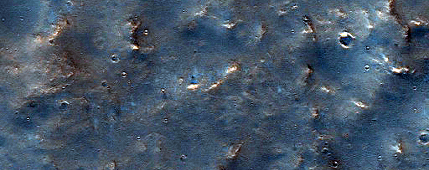 Possible Mafic Minerals on Tyrrhena Terra Crater Floor