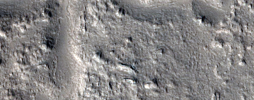 Channels near Moreux Crater