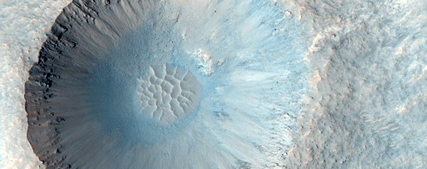 Well-Preserved Crater Less than 1-Km Diameter