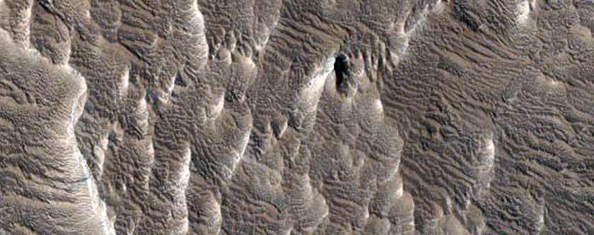 Portion of Mound in Gale Crater
