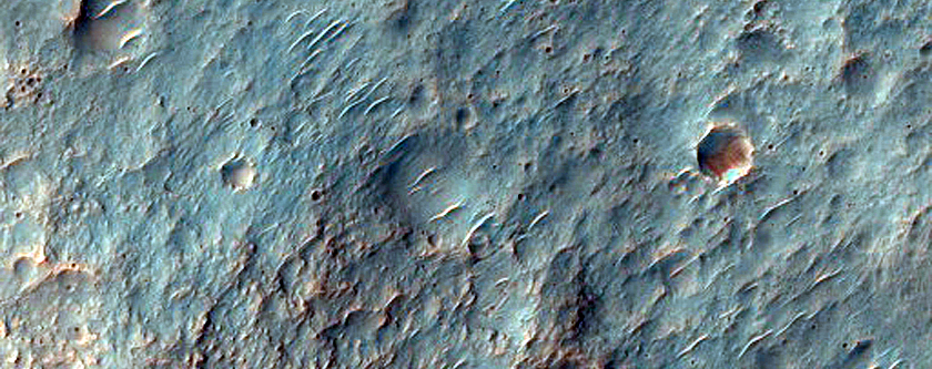 Possible Gullies in 3-Kilometer Crater in Eridania Region