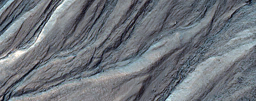 Gully Associated with Light-Toned Materials