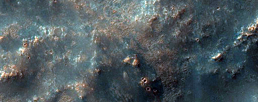 Channels near Huygens Crater