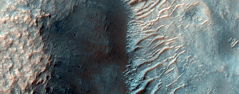 Narrow Canyon West of Martz Crater