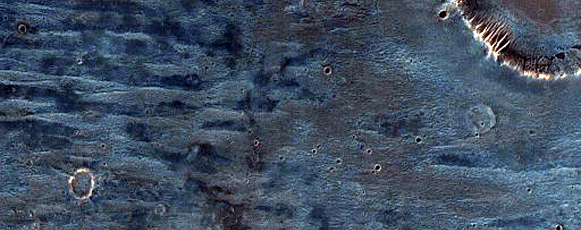 Channels near Huygens Crater