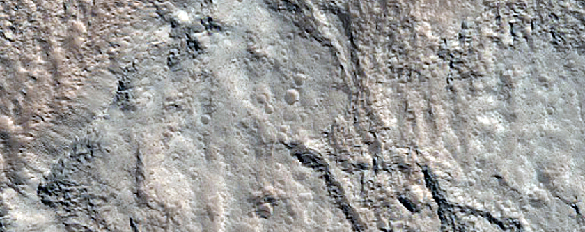North-Pole-Facing Deposits in Two Craters