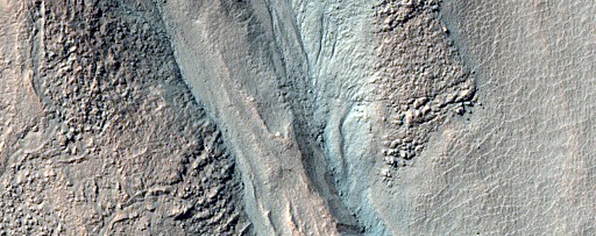 Gullied Crater Wall
