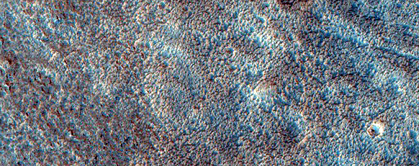 Channel in Crater Ejecta in Arabia Terra