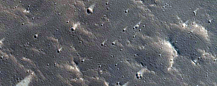 Wind Streak Monitoring Site Northwest of Uranius Tholus