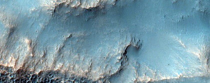 Gullied Crater Wall