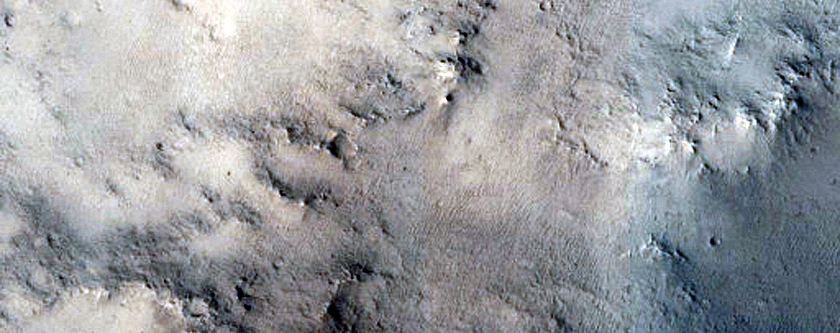 Terrain Southeast of Curie Crater