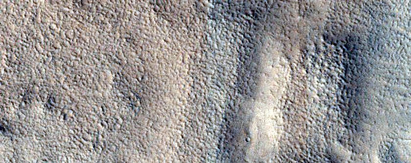 Layered Features in Craters North of Nilosyrtis Mensae