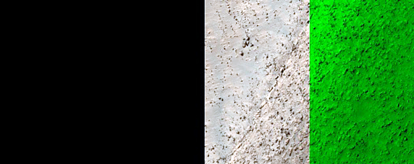 Margin of Eroding Smooth Deposit in Charitum Montes