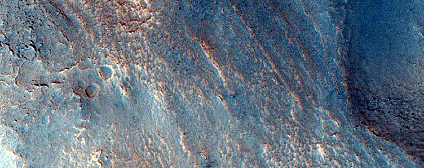 Lineated Bedrock Block in Protonilus Mensae