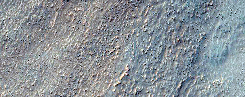 Hillslope with Pasted-on Terrain and Inverted Channels at Base