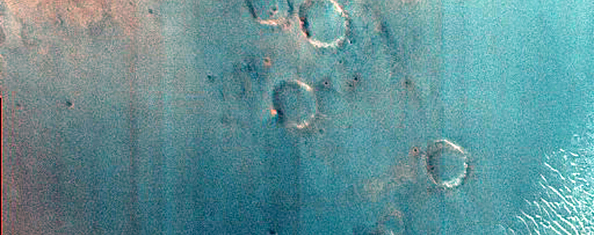Exposed Crater Rim Deposits near Oxia Planum