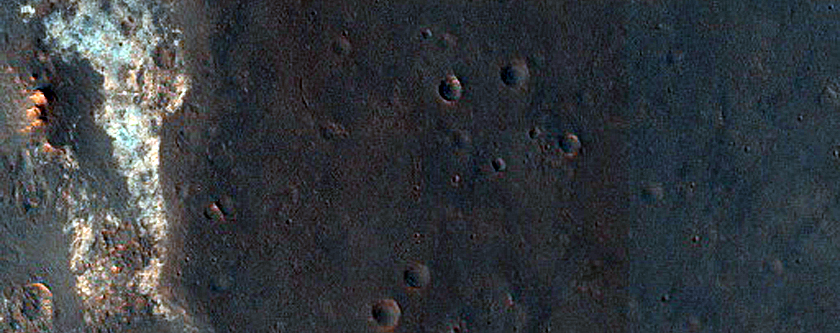 Light-Toned Material Southwest of Trouvelot Crater