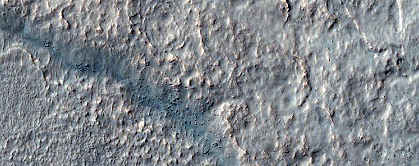 Curved Channel near Reull Vallis