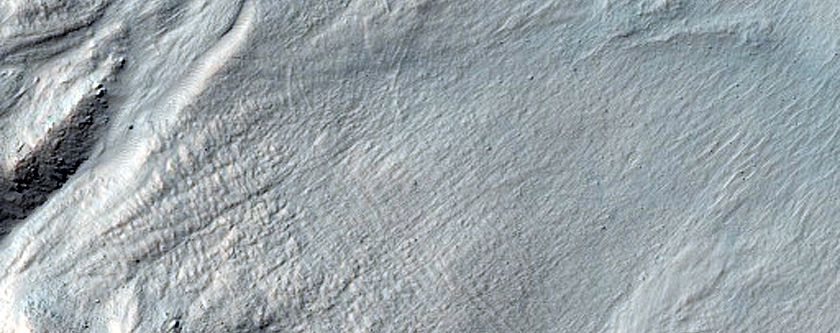 Equator-Facing Gullies in Filled Crater