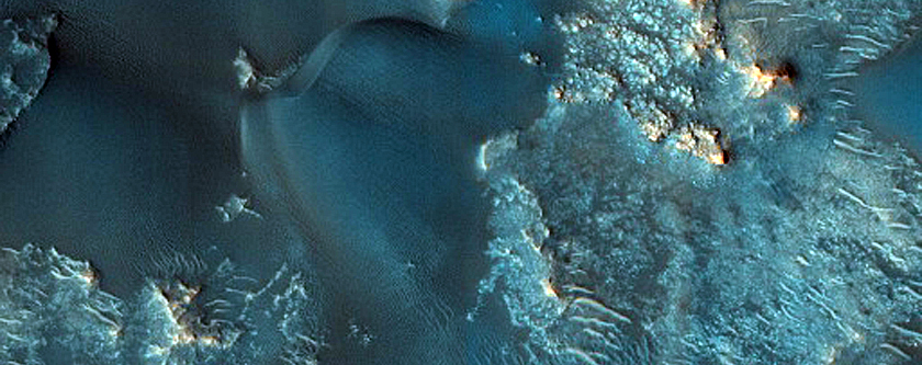 Monitor Dunes in Crater Northeast of Syrtis Major