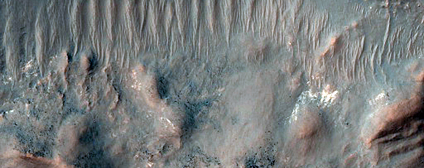 Central Peak of Crater in Icaria Planum