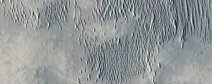 Landforms West of Sabis Vallis