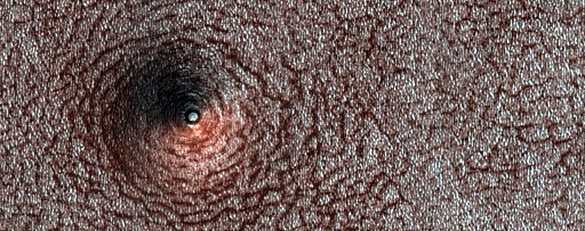 Collapse Pit on South Polar Layered Deposits