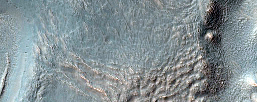 Sinuous Ridges Northeast of Argyre Planitia