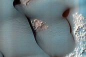 Defrosting Linear Dune Gullies near Martz Crater