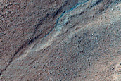 Gullies on West-Facing Wall of Gali Crater