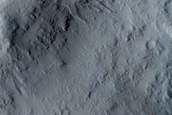 Distal Flow Deposits around Crater Southwest of Pettit Crater