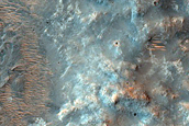 Fan at Channel Mouth in Lasswitz Crater in Context Camera Data