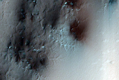 Large Araneiform Structures Southeast of Rayleigh Crater