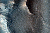 Features around Crater in Arabia Terra