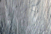Crater in Athabasca Valles