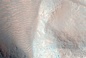 Fractured Crater Floor in Shambe Crater
