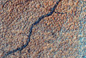 Impact Crater with Lava Flow