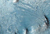 Light-Toned Deposits in Small Depression in Iani Chaos