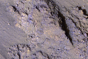 Steep Slopes of Crumbling Bedrock in Valles Marineris
