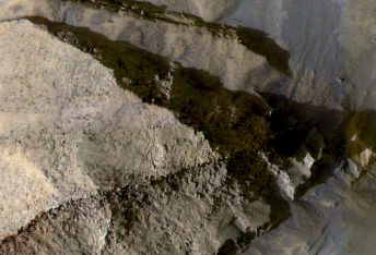 Mesas of Layered Sedimentary Rocks in Valles Marineris