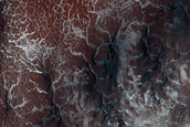 Large Spider Structures Southeast of Rayleigh Crater