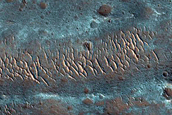 Grooves in Elaver Vallis