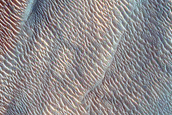 Monitoring Linear Dune Gullies in Crater in South Aonia Terra