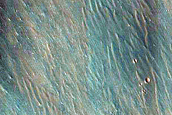 Light Tone Exposures on Floor of Coprates Chasma