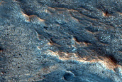 Exposed Crater Rim Deposit near Oxia Planum