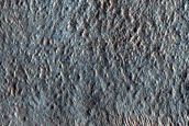 Channel Eroding Wrinkle Ridge South of Reull Vallis