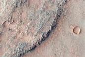 Inverted Channel in Crater in Noachis Terra