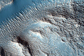 Channels in Degraded Crater in Arabia Terra