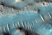 Kasei Valles Flood Grooves and Small Channel