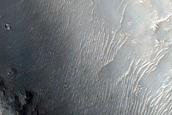 Landforms near Sirenum Fossae